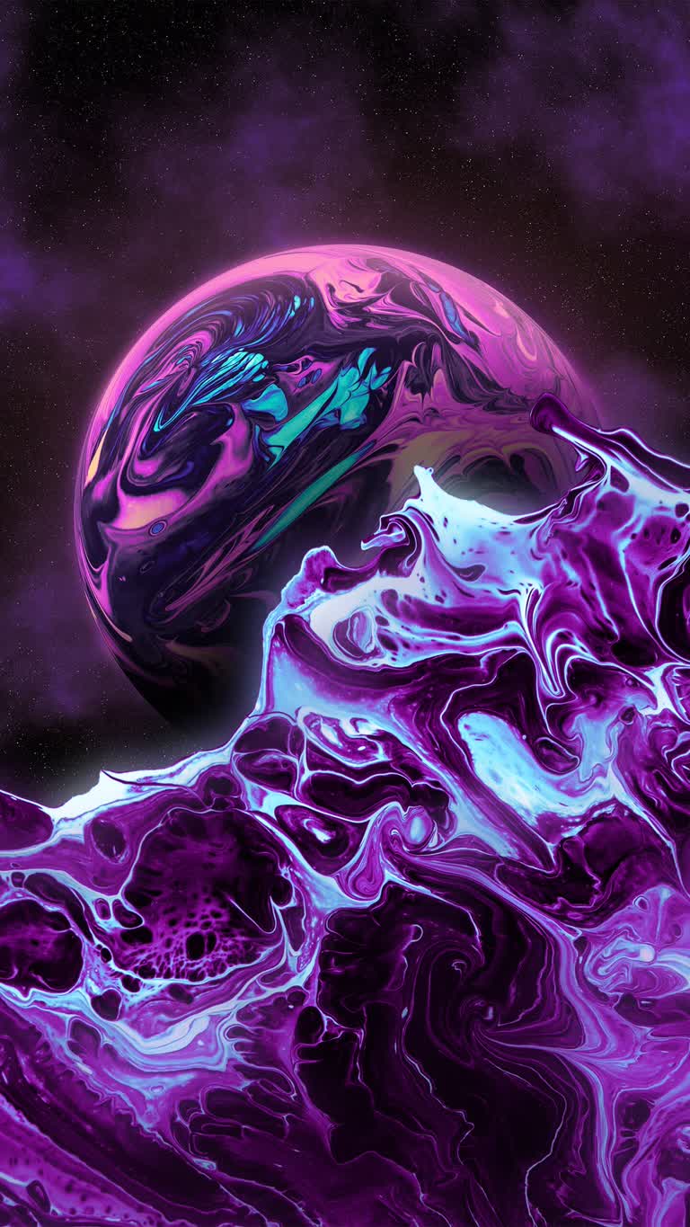 天空中有一张行星的画