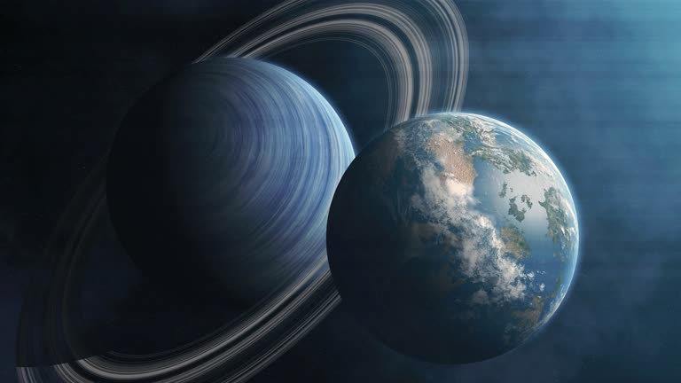 有一张行星的图片,周围有一个环