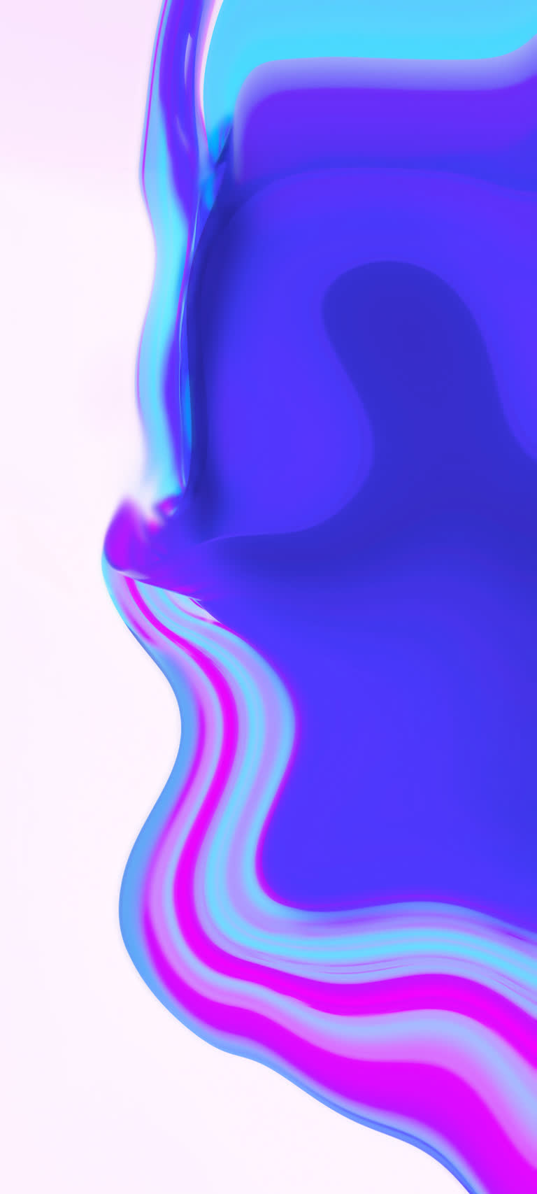 有一幅紫蓝相间的抽象画