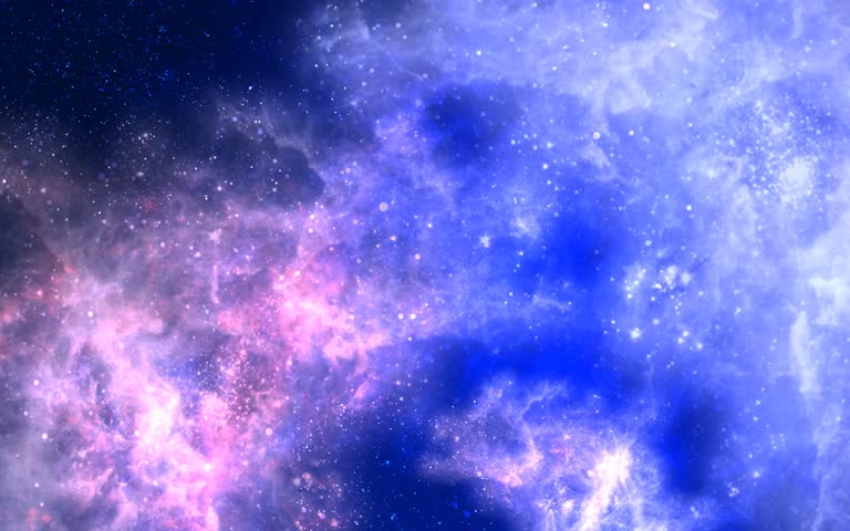 有一张星云密布的太空场景图片