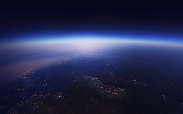 有一张从太空看地球的图片