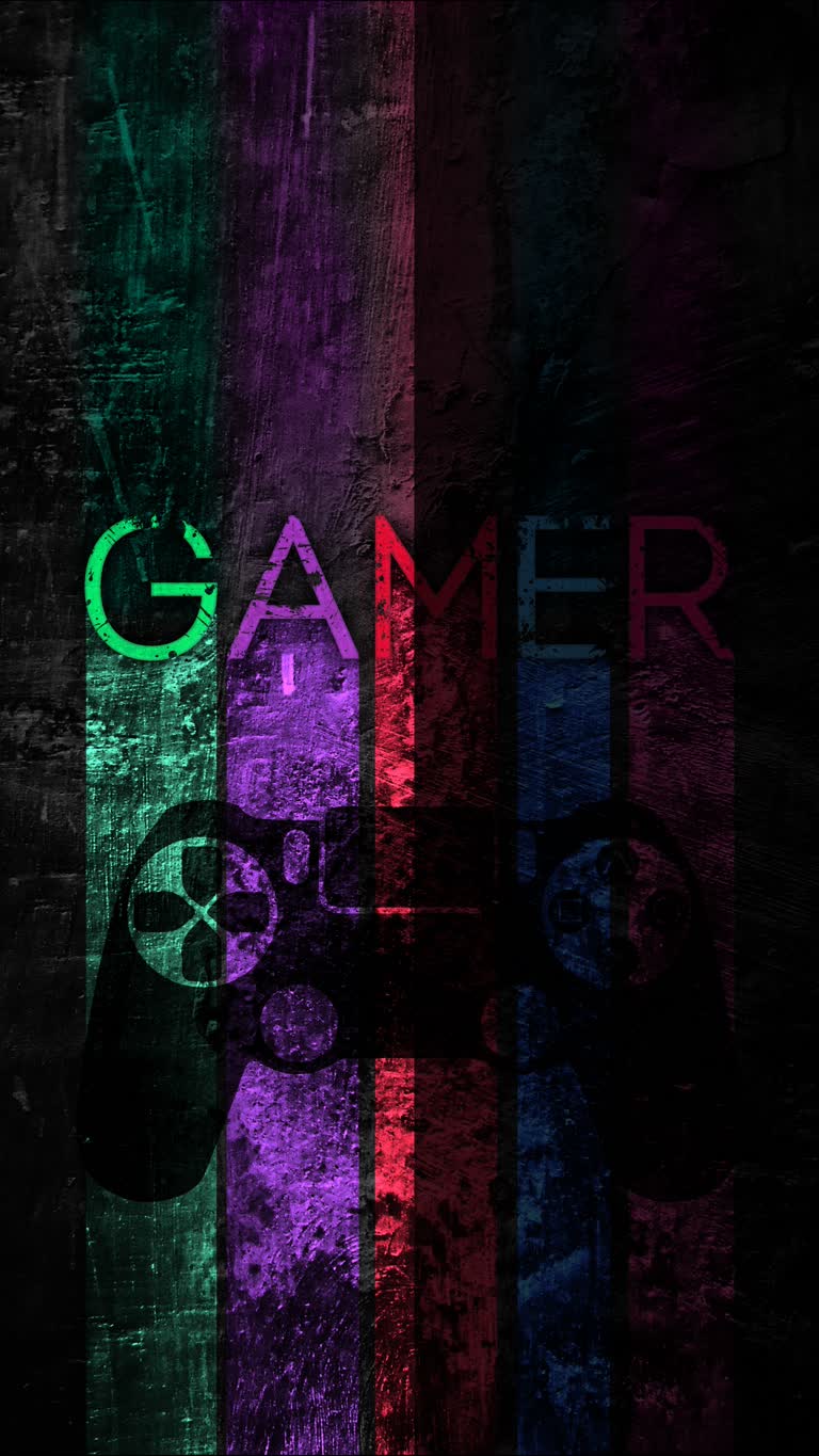 有一张墙上的图片,上面写着“Gamer”字样
