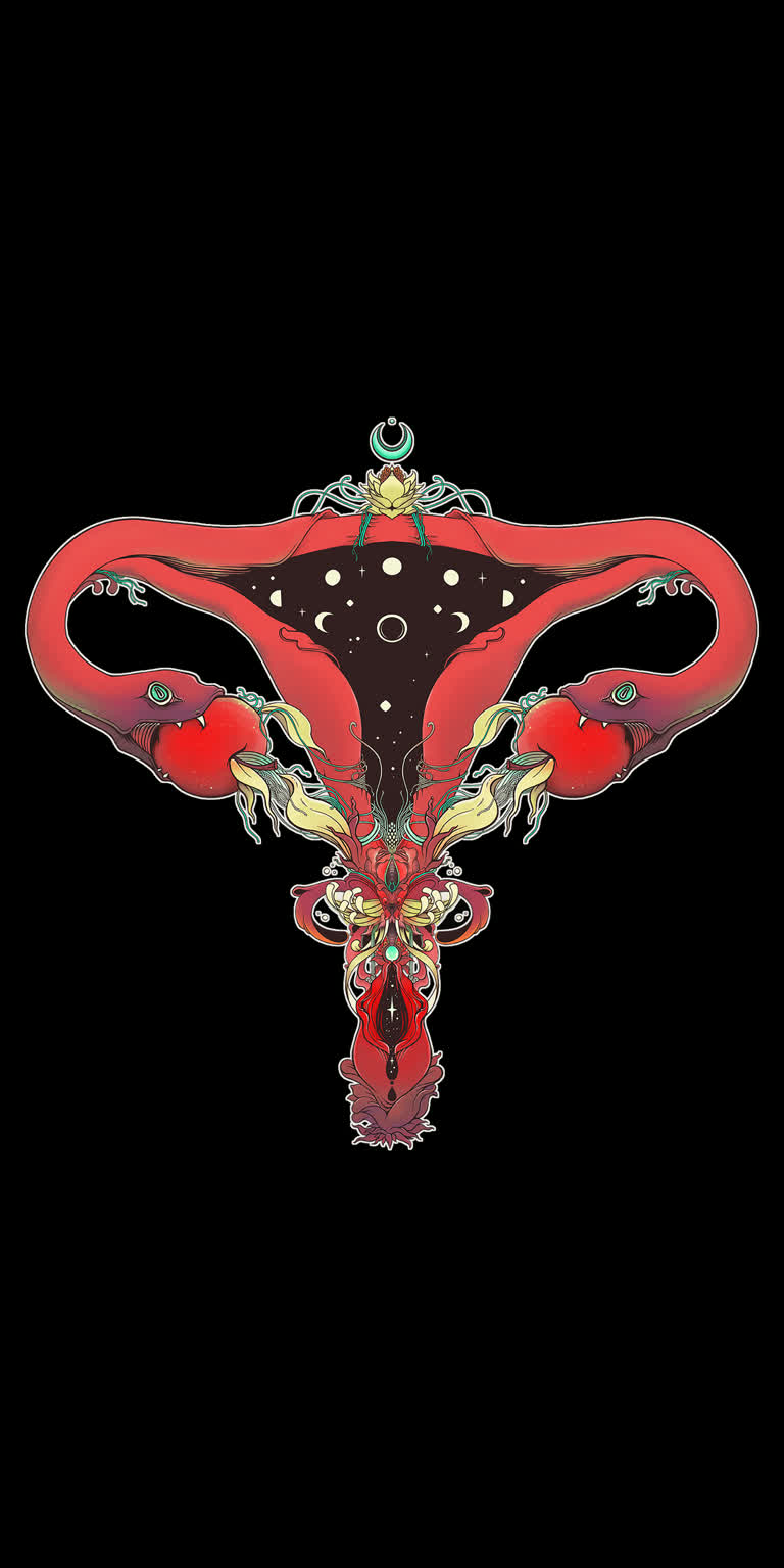 有一张黑色背景上一个女人的器具的图片
