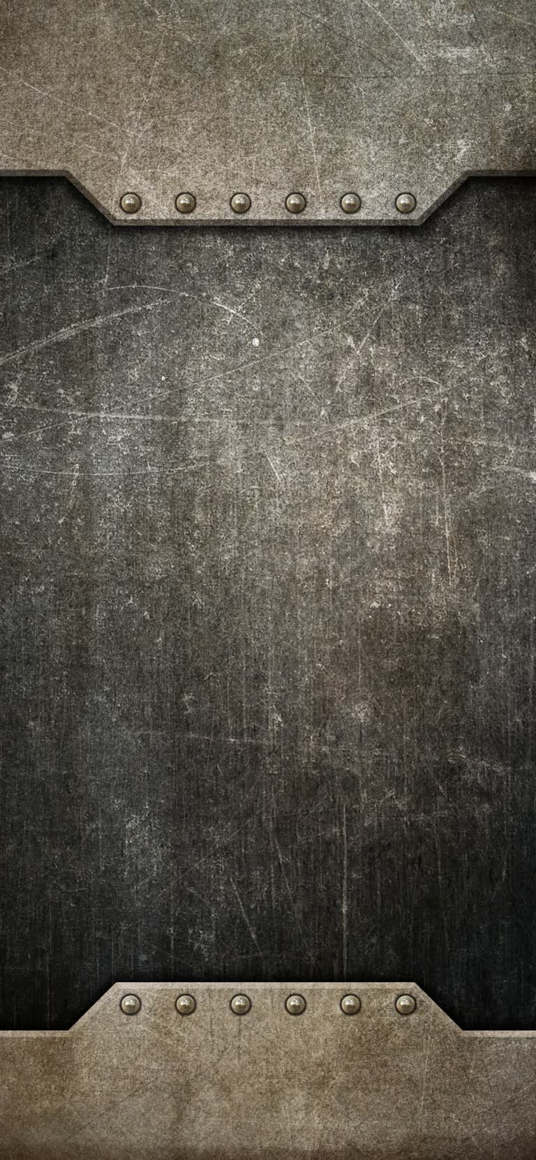 带有铆钉和铆钉的金属板的图像