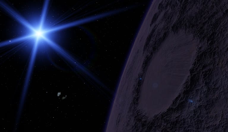 有一颗星星在地球上空闪耀