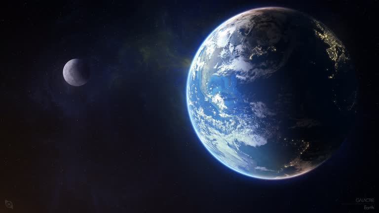 从太空可以看到地球和月球