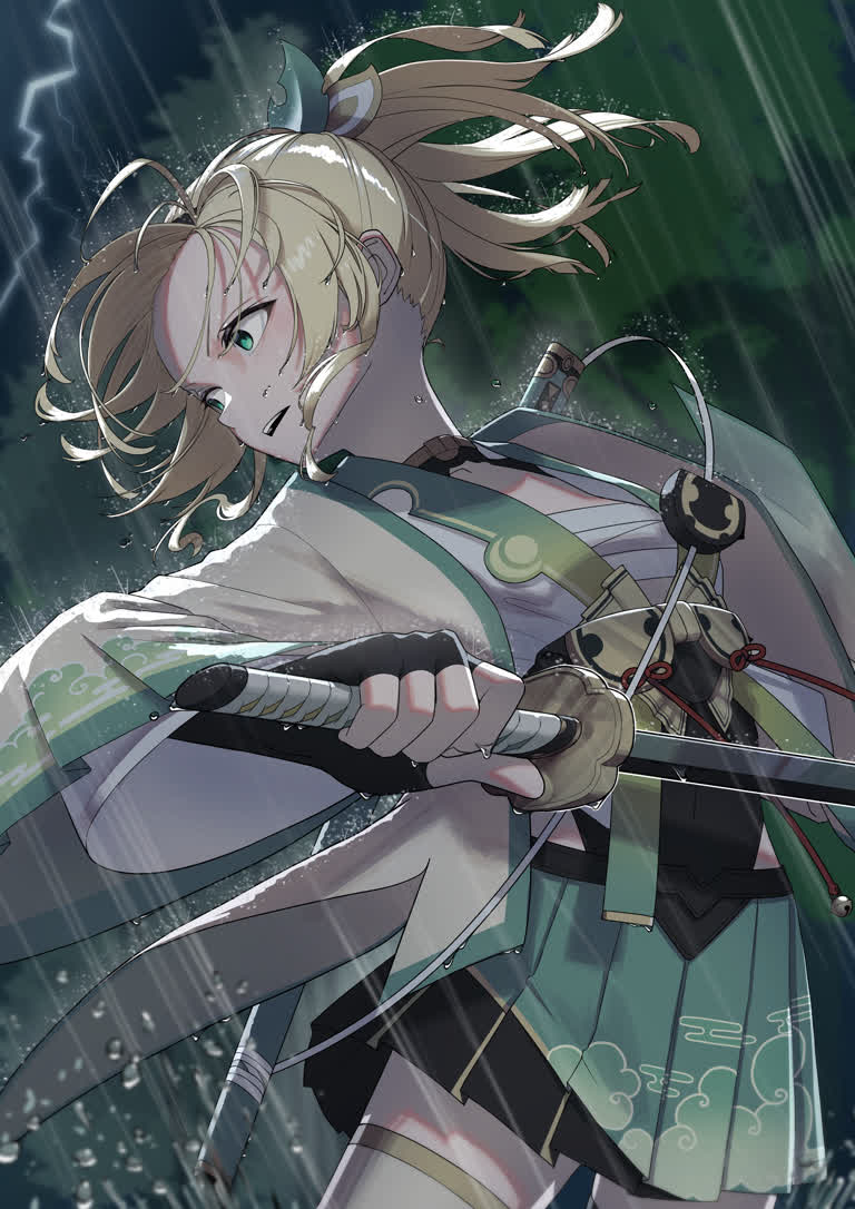 雨中有个拿弓箭的女子