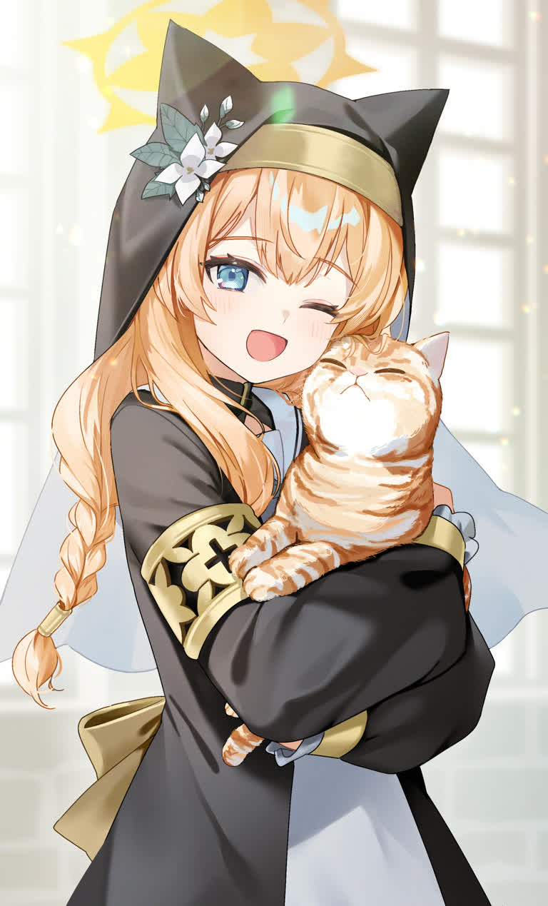 怀里抱着一只猫的女人