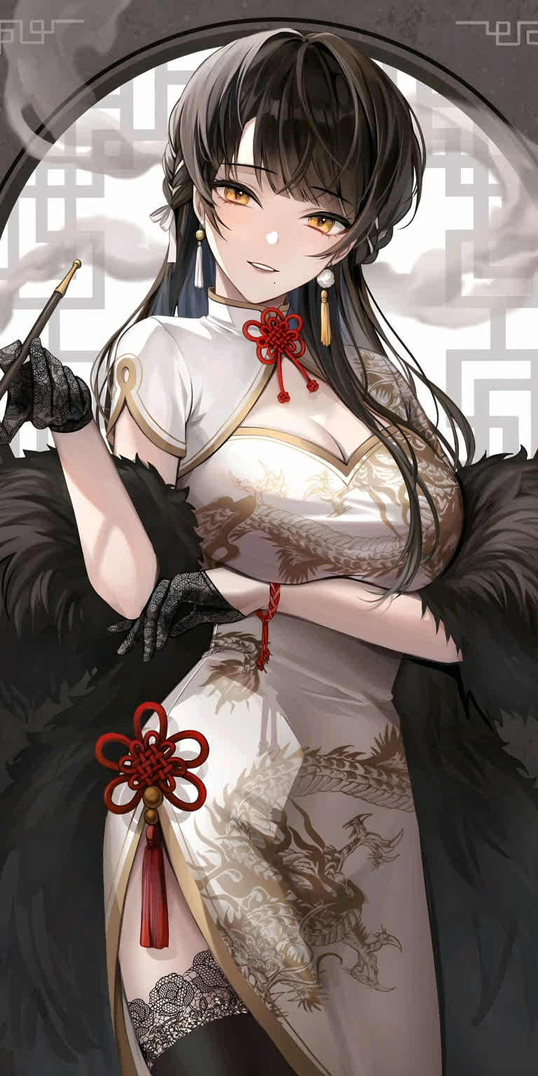 有一个女人,手里拿着一根烟