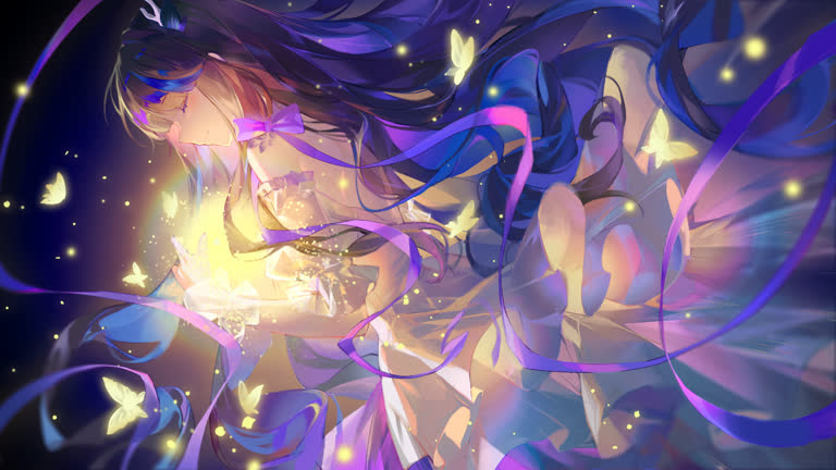 有个女人,手里拿着一朵花