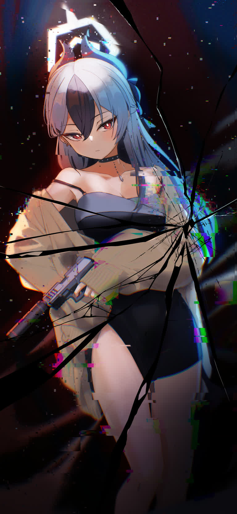 有一个女人,手里拿着一把伞