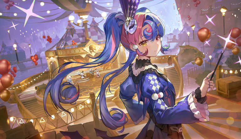 有一个女人手里拿着一根魔杖
