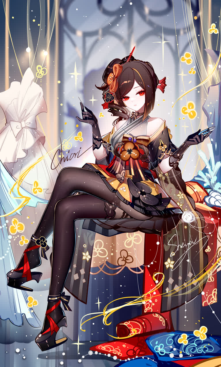 有一个女人坐在雪地里的椅子上