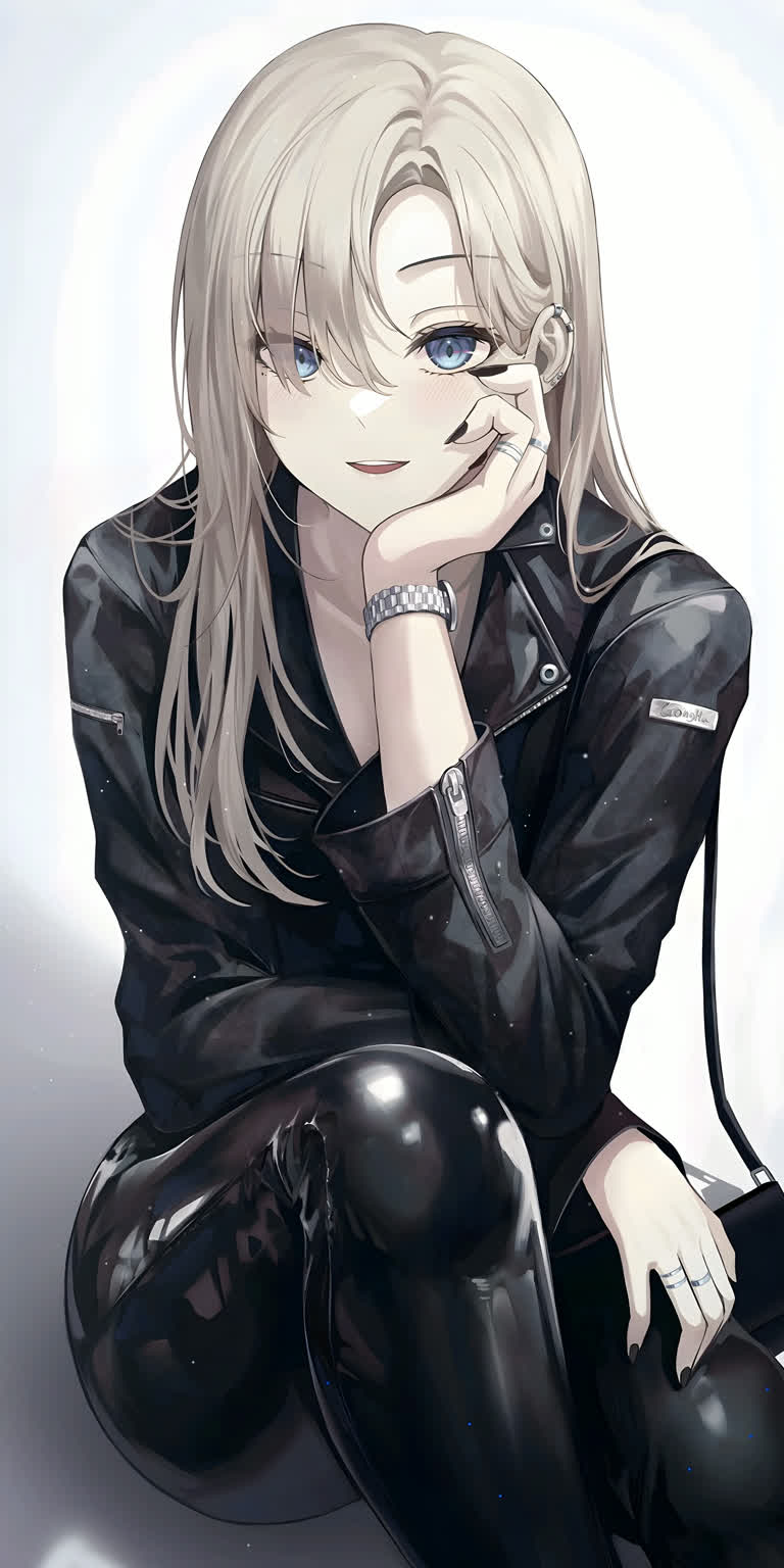 有一个女人坐在地上,手放在下巴上