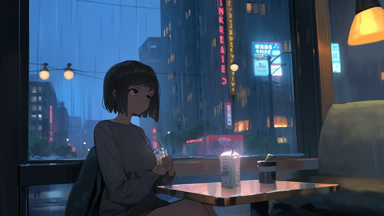 有一位女子坐在桌子旁,手里拿着蜡烛