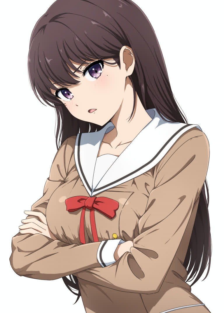 有一个女人,双臂交叉站着