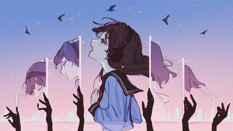 有一个女人站在人群面前
