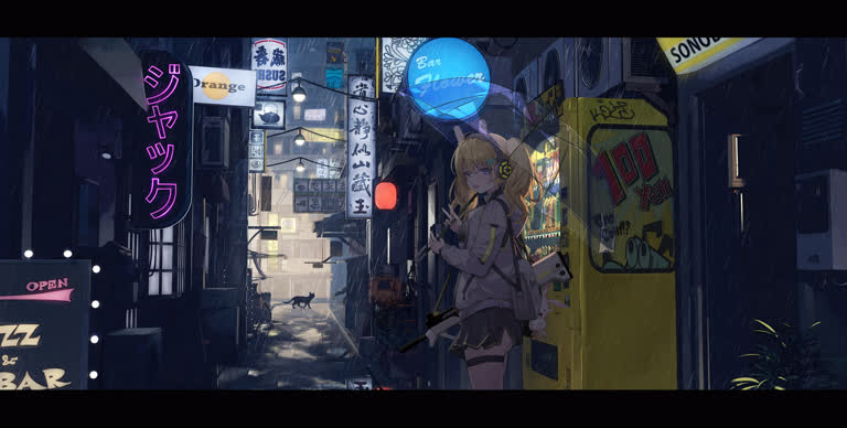 有一个女人,她拿着一个蓝色的气球走在街上